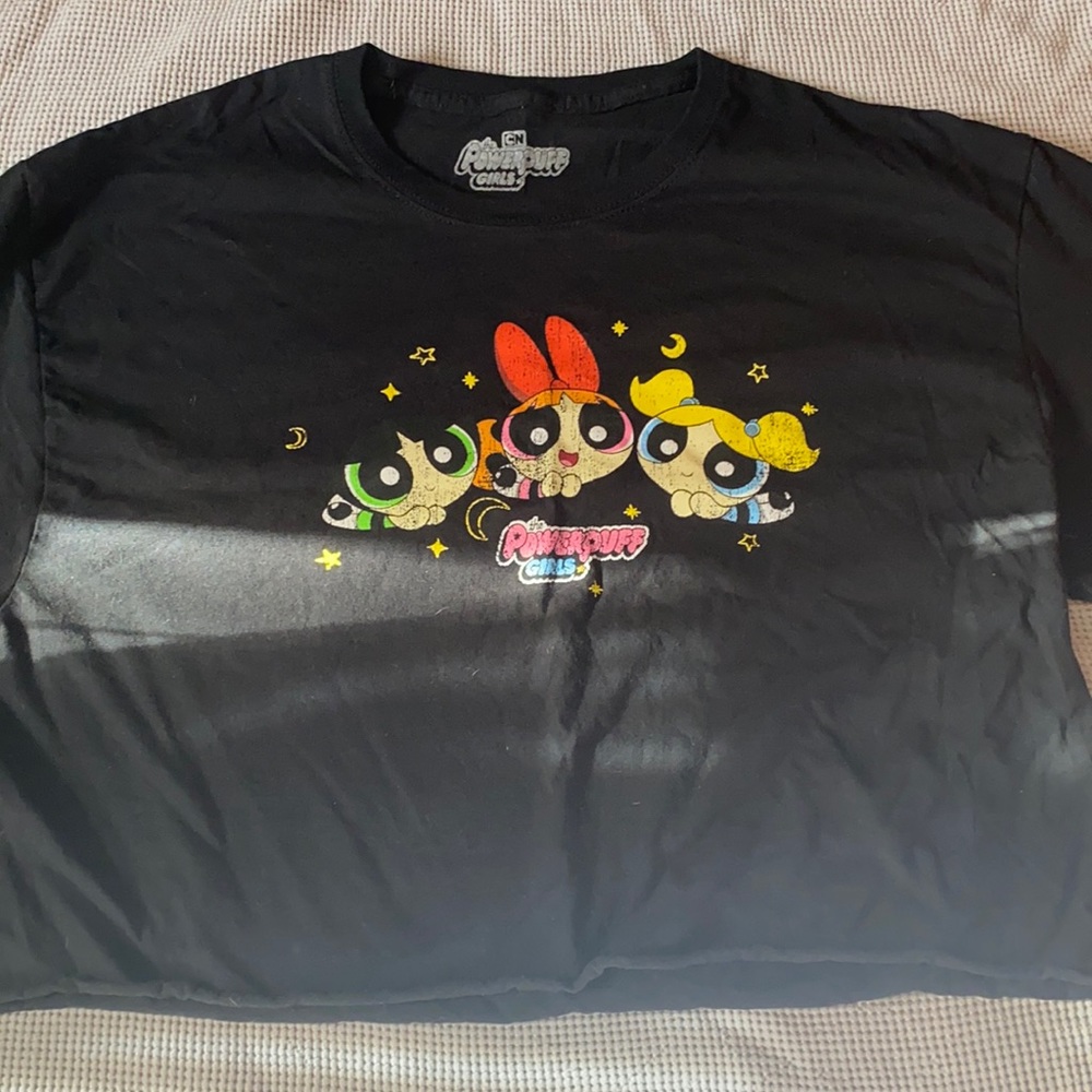 The Powerpuff Girls woman’s size large cropped tee!